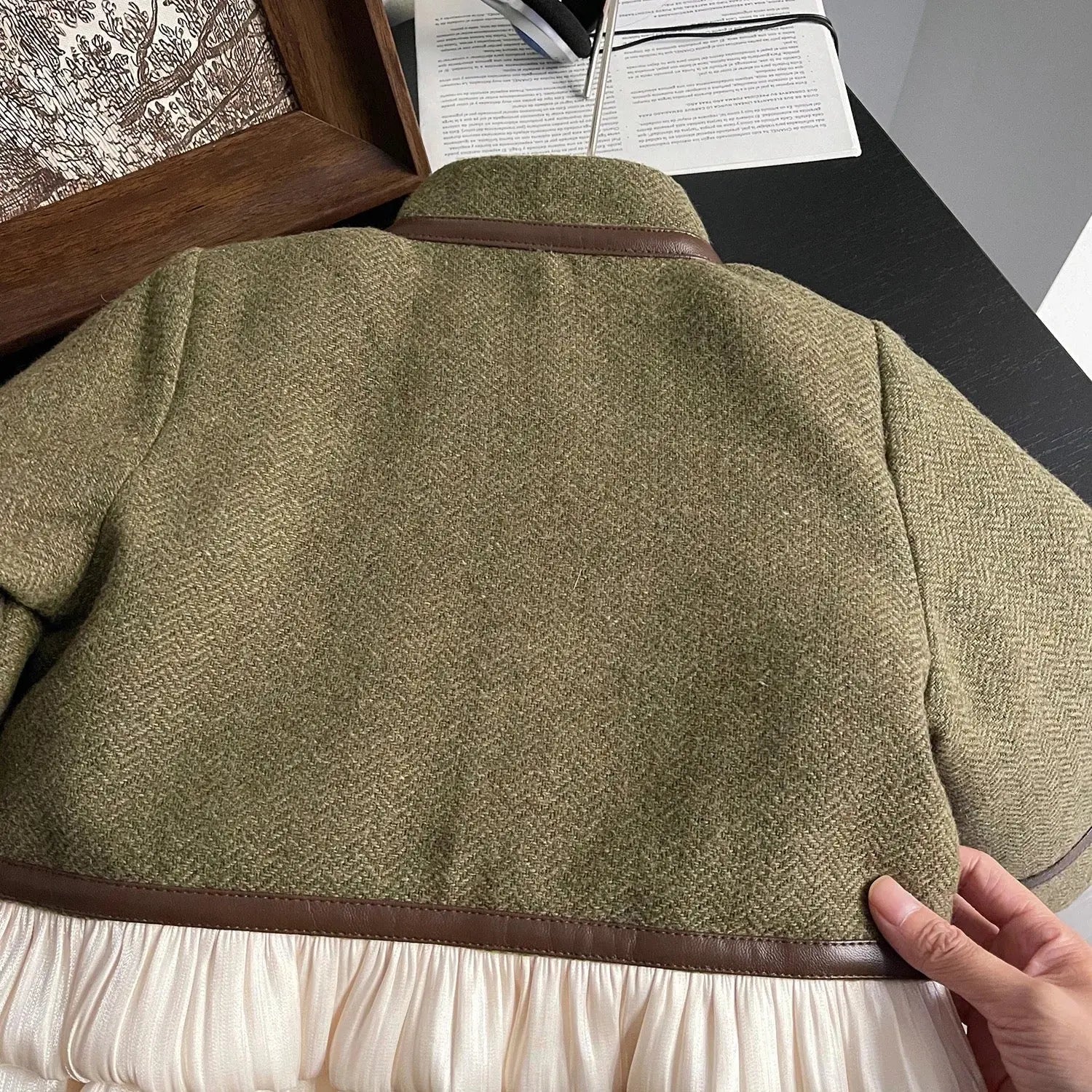 Girls Green Blazer And Skirt 2 Pcs Set