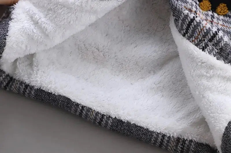 Boys Plaid 3 Pcs Winter Set