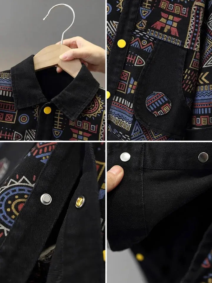 Boys Boho-Print Denim Co-ord Set