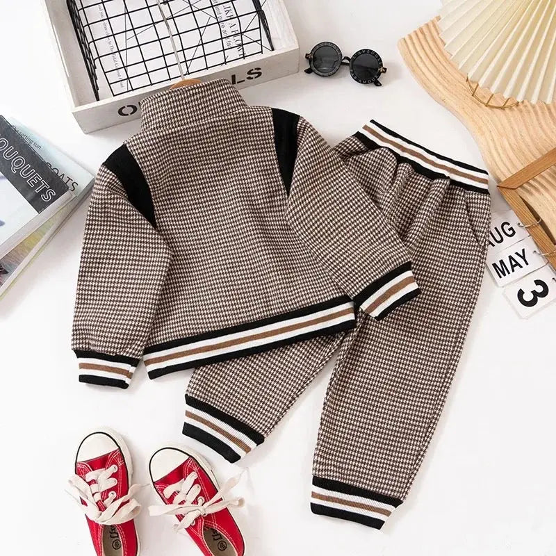 Boys Plaid Designer 2 Pcs Set