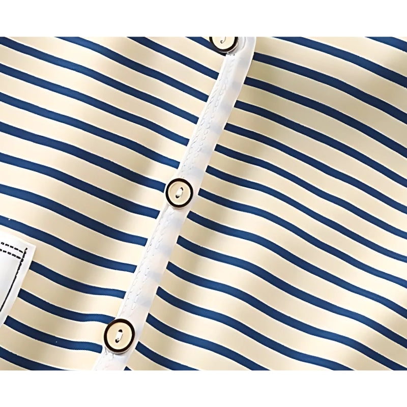 Black and White Striped Baby Girls Top