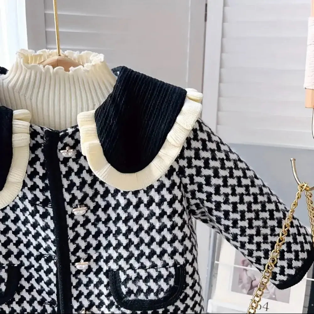 Girls Designer Spread Collar Coat