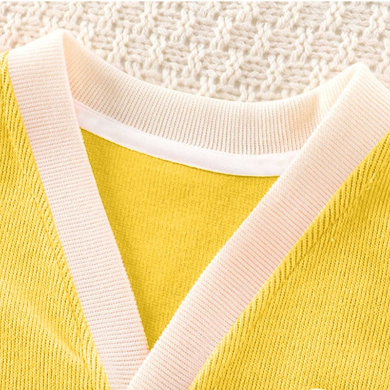 Yellow Rainbow Baby Boys and Girls Warm Top