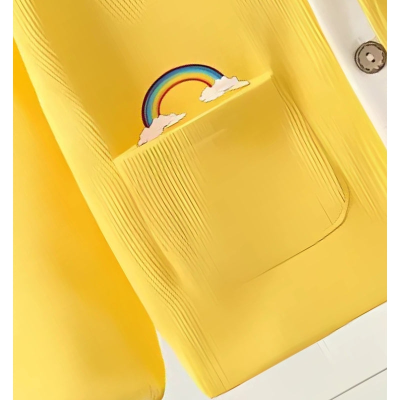 Yellow Rainbow Baby Boys and Girls Warm Top