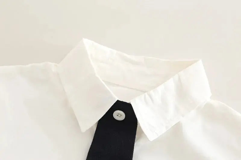 Boys Autumn Stylish Sweater & Denim Set with Shirt & Bunny Tie