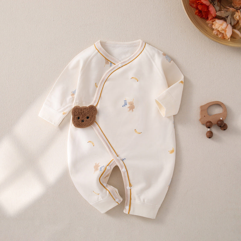 Newborn Side Closure Bear Romper