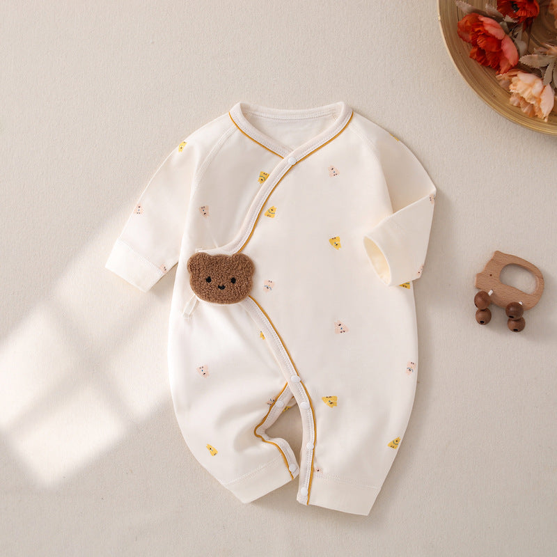 Newborn Side Closure Bear Romper