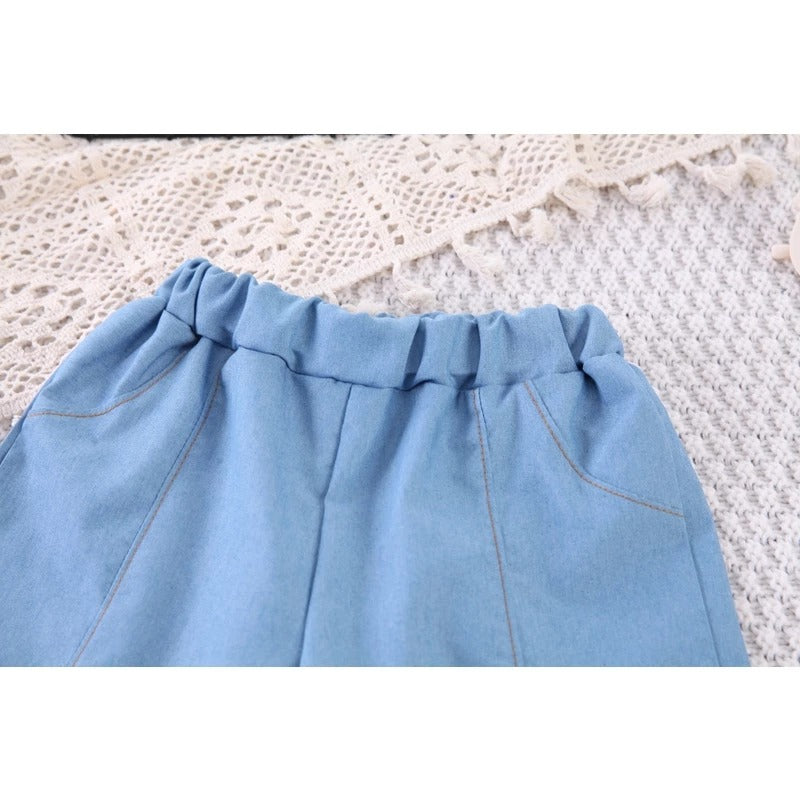 3D Dino Boys Collared T-shirt and Bottom Set