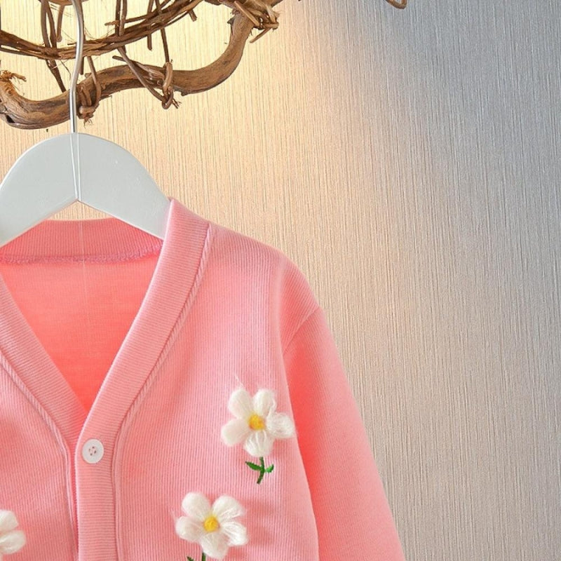 3D Flower Pink Blossom Girls Top