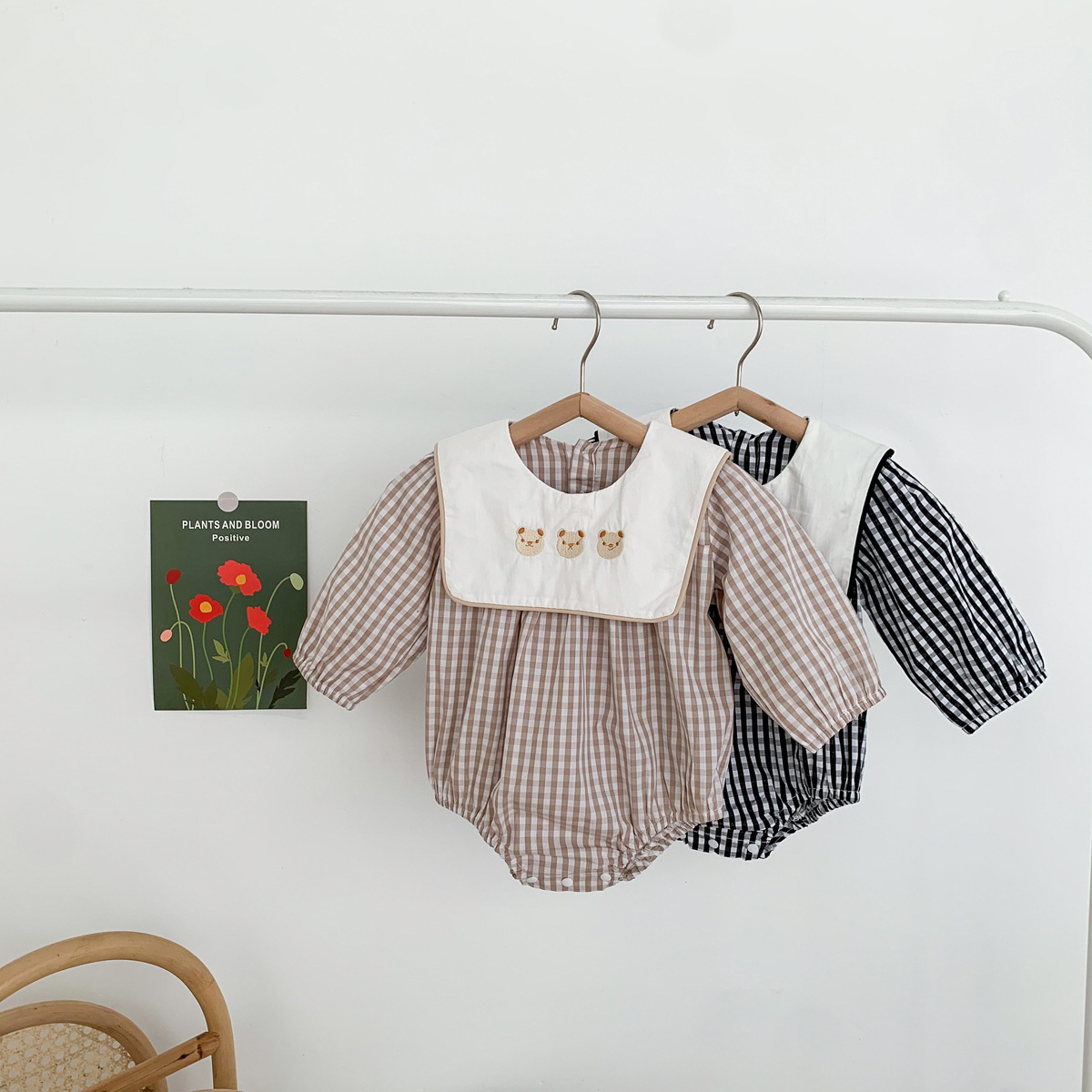 Vintage Plaid  Baby Romper