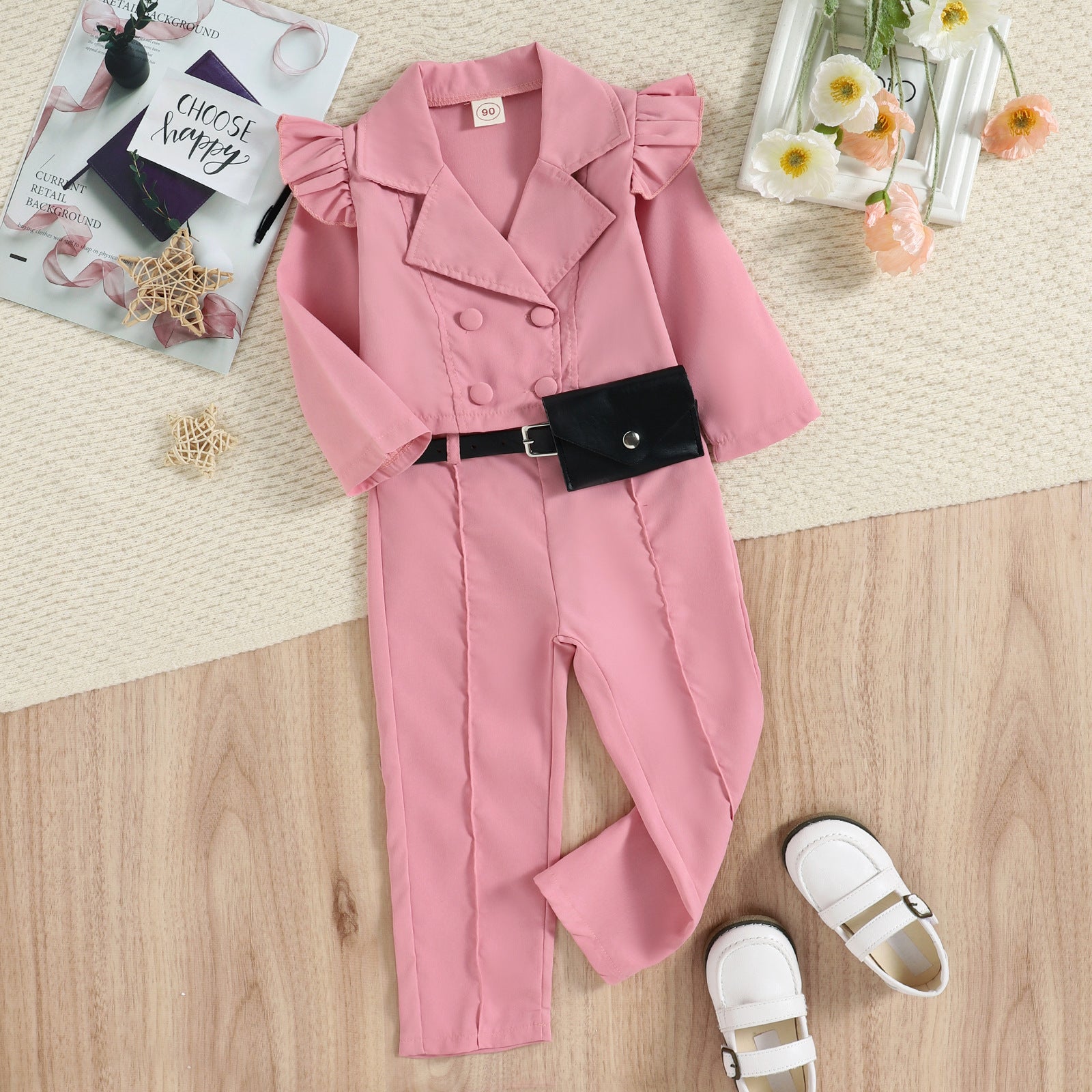 Overcoat Styled Shirt and Pant Set
