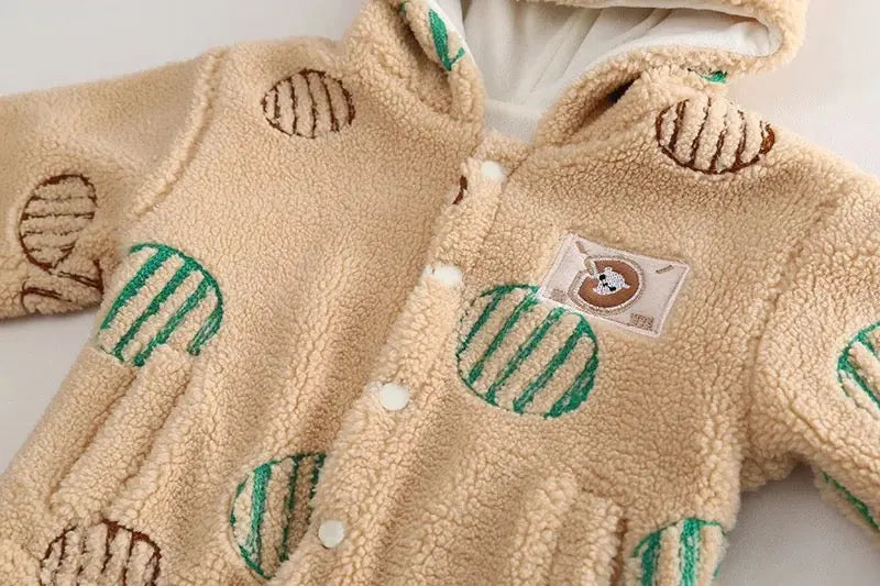 Boys Fleece Jacket With T-shirt And Pants 3 Pcs Set