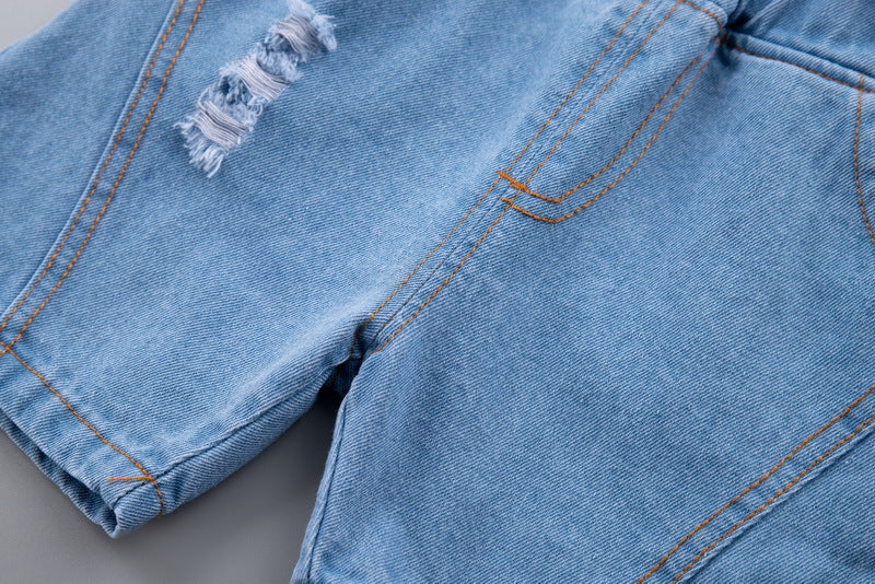 Never Tired Tshirt and Denim Bottom Set