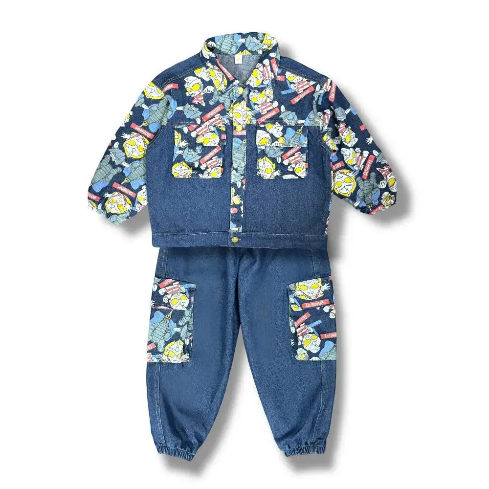 Boys Graphic-Print Denim Co-Ord Set