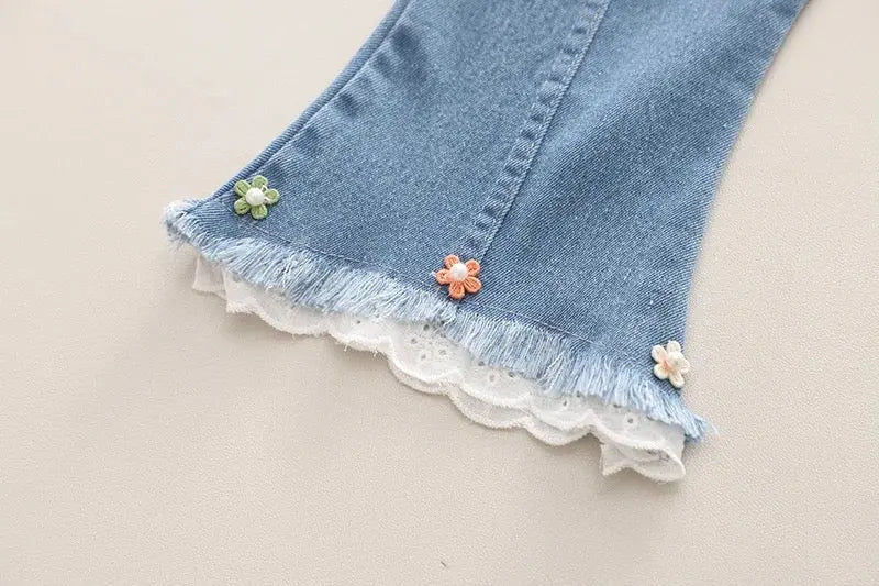 Girls Knitted Sweater With Top And Jeans 3 Pcs Set