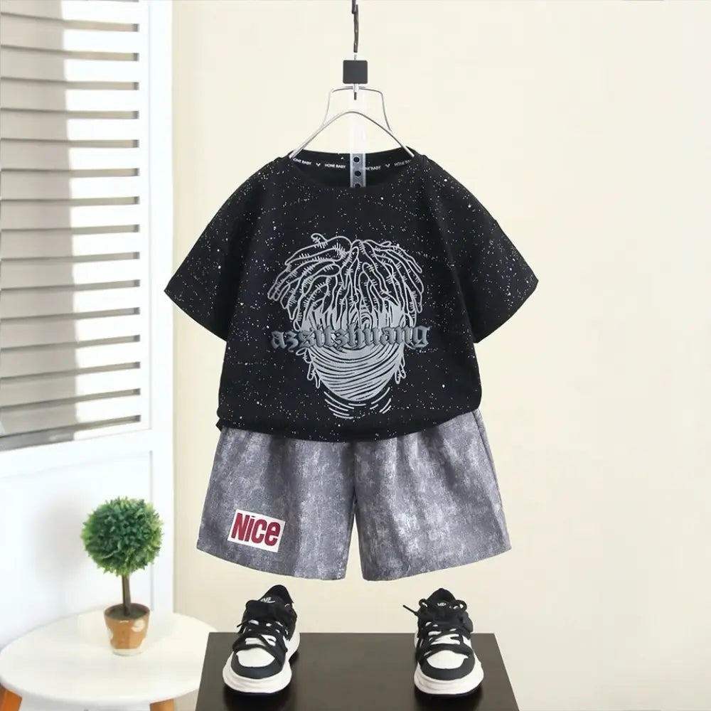 Boys Galaxy Vibe Graphic Tee & Shorts Set