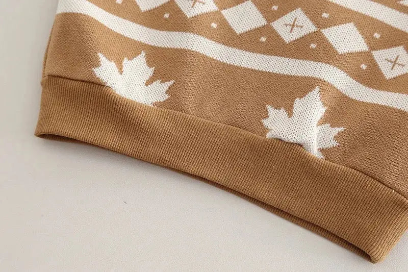 Boys Autumn Stylish Sweater & Denim Set with Shirt & Bunny Tie