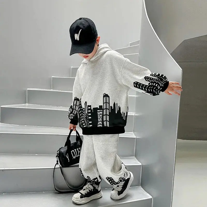 Boys Printed Jogger Set