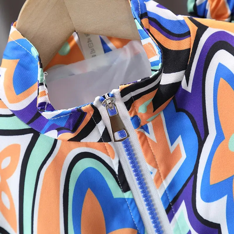 Boys Blue Printed Co-ord Set