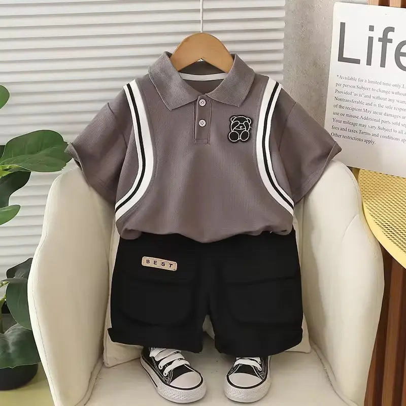 Boys Polo T-shirt With Short 2 Pcs Set