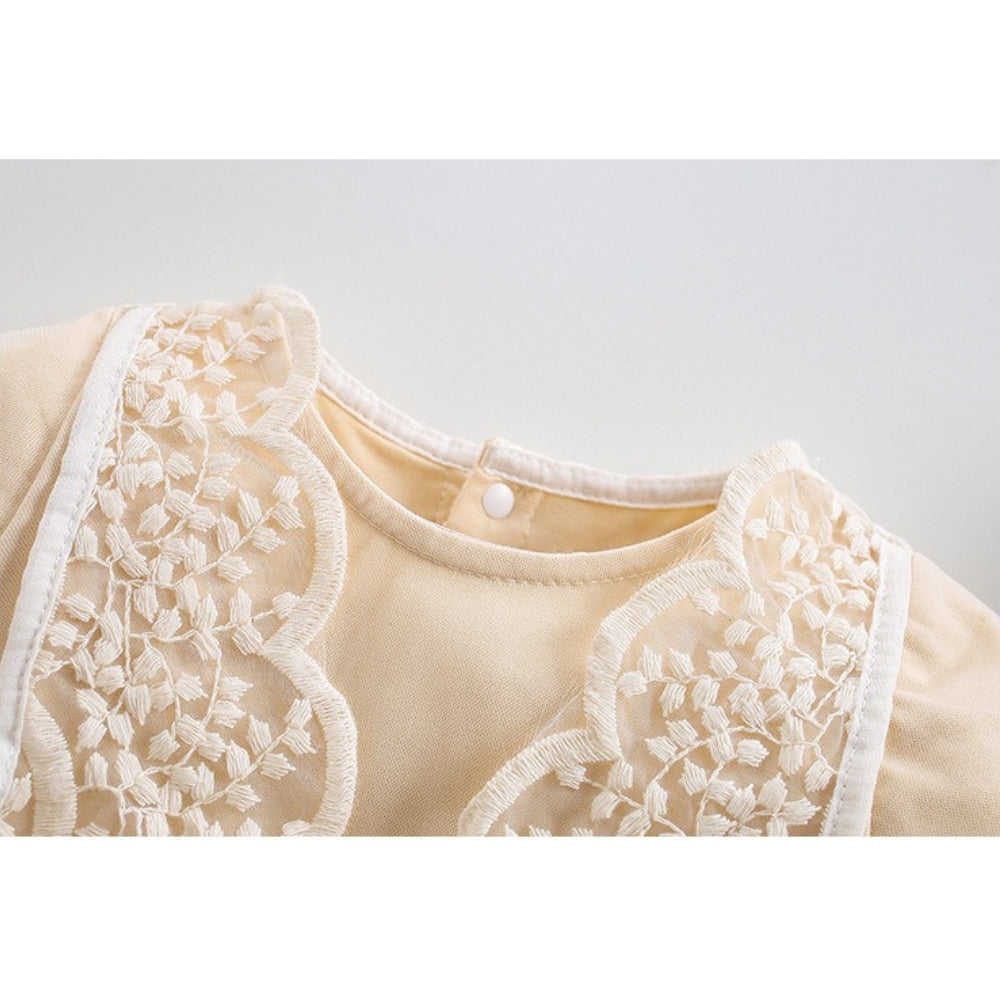 Amber Lace Baby Girls Romper Dress with Hairband