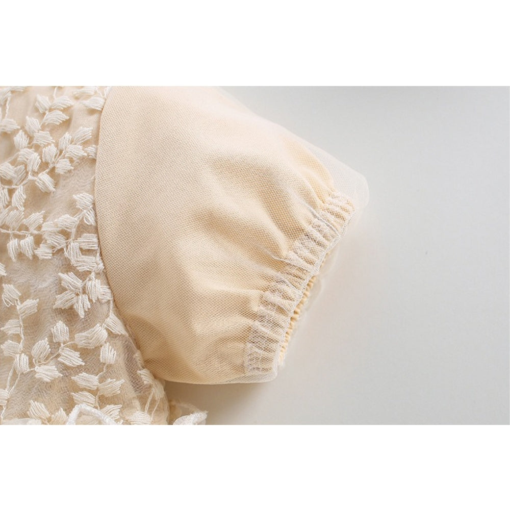 Amber Lace Baby Girls Romper Dress with Hairband