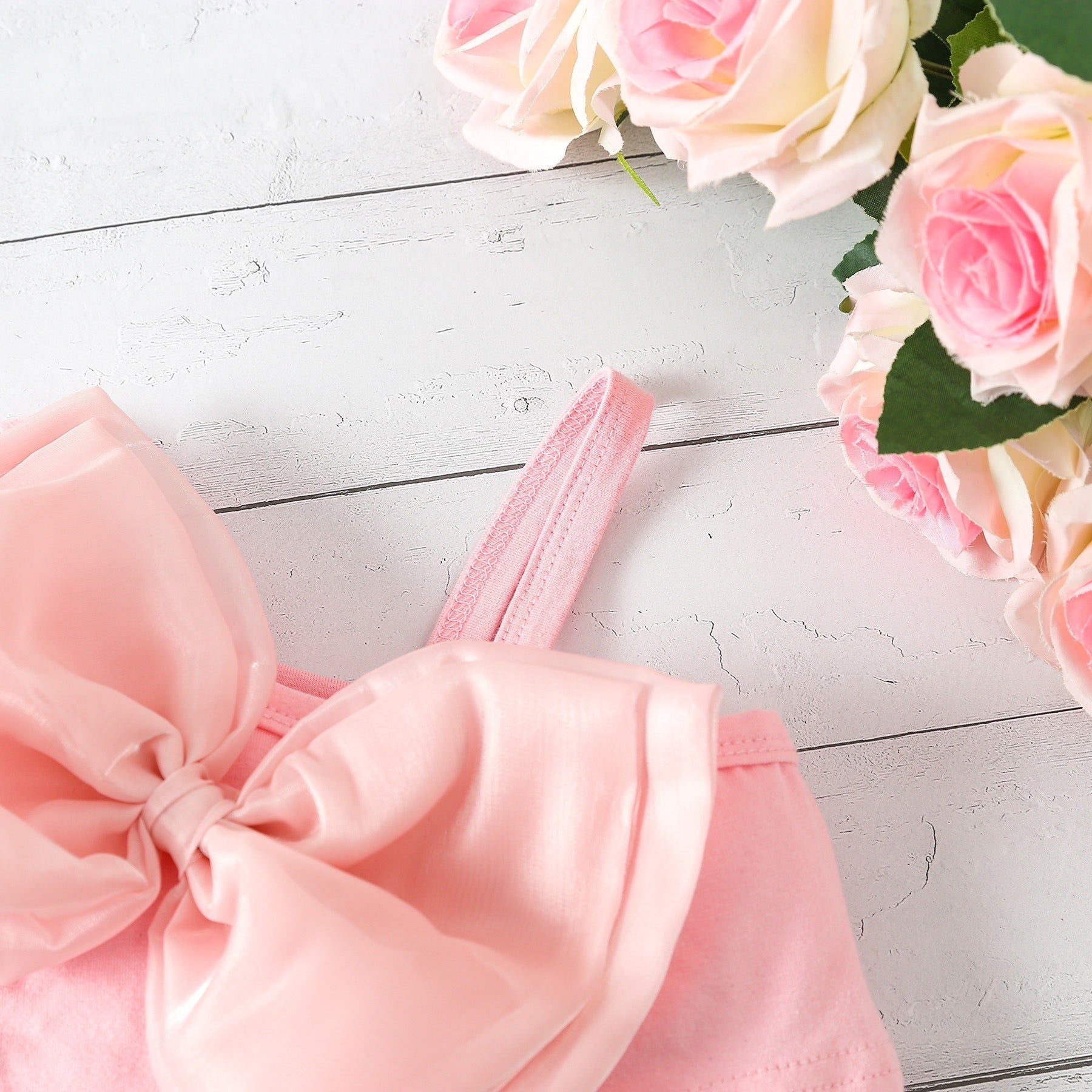 Ava Soft Bow Girls Two Piece Set