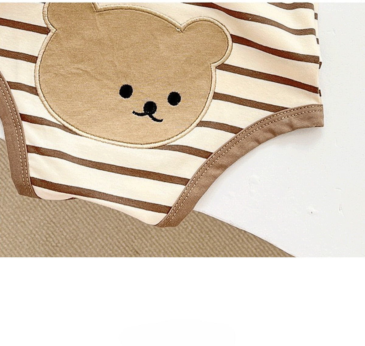 Bear Baby Boys and Girls Striped Romper