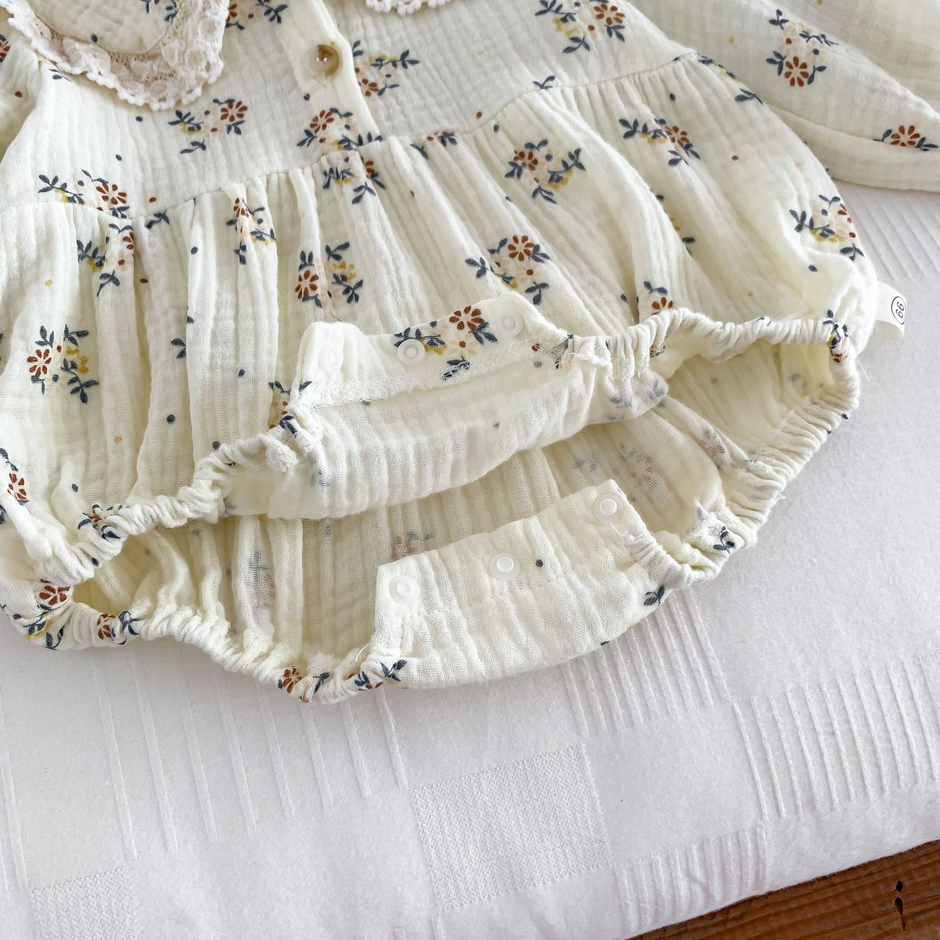 Bella Organic Baby Girls Romper with Cap