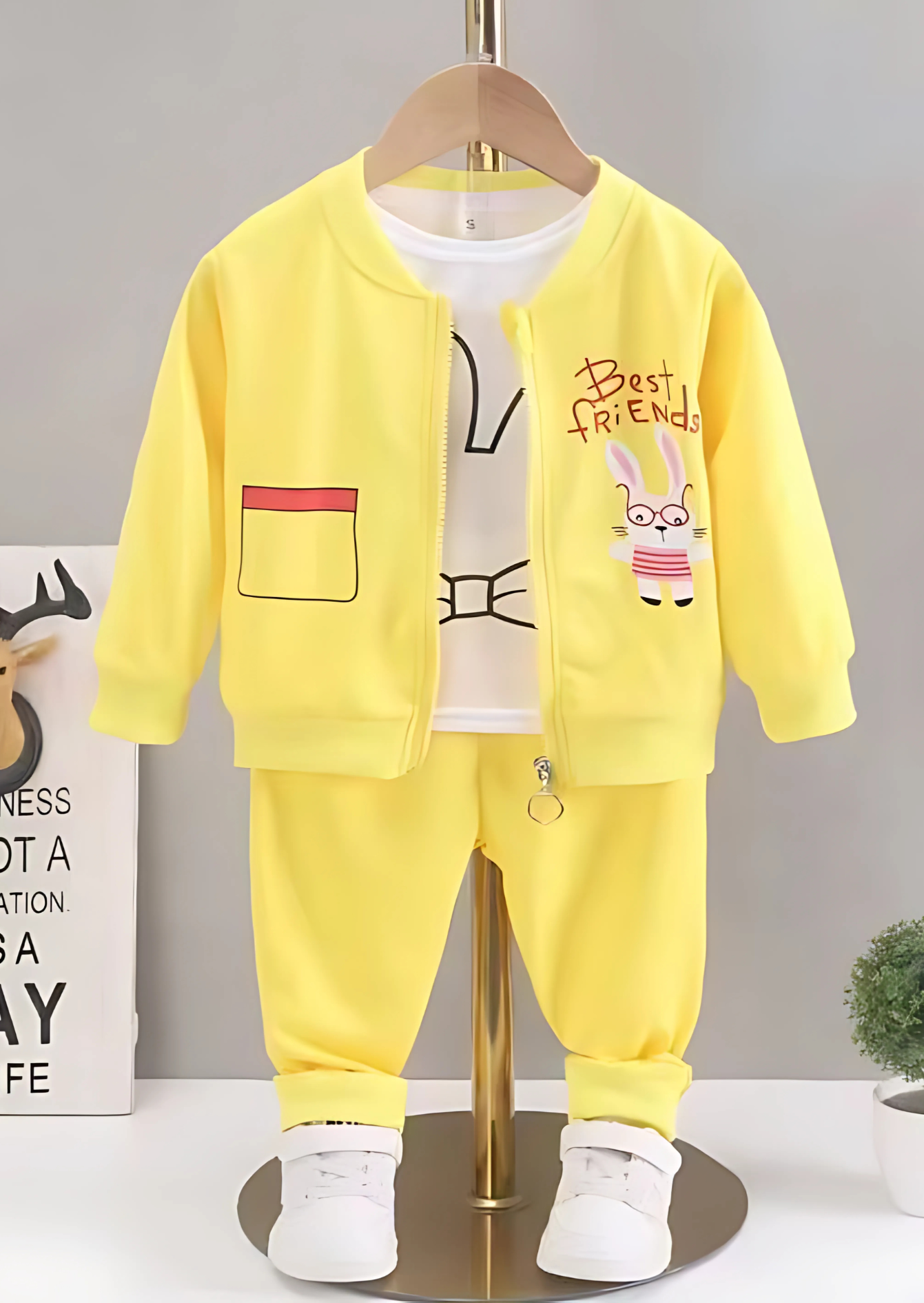 Best Friend Three-Piece Yellow Girls Set