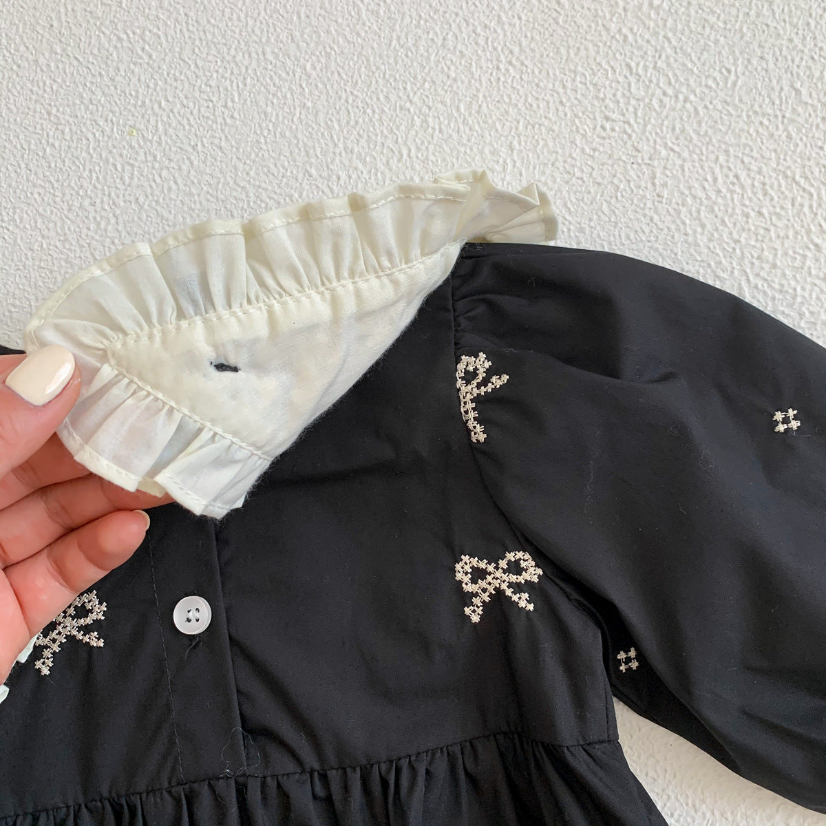 Black Matching Baby Girls Romper and Dress