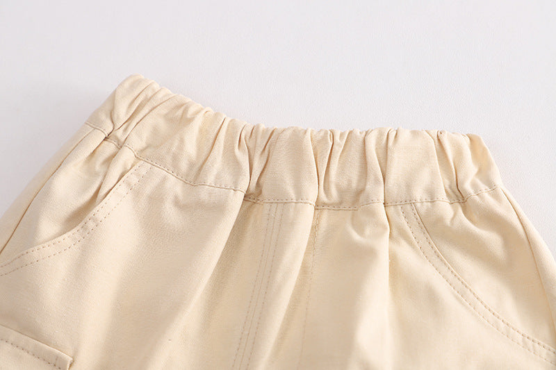 Black Red Striped T-shirt and Shorts Boys Set