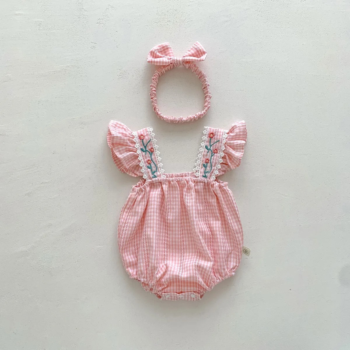 Bloom Bright Baby Girls Romper with Headband