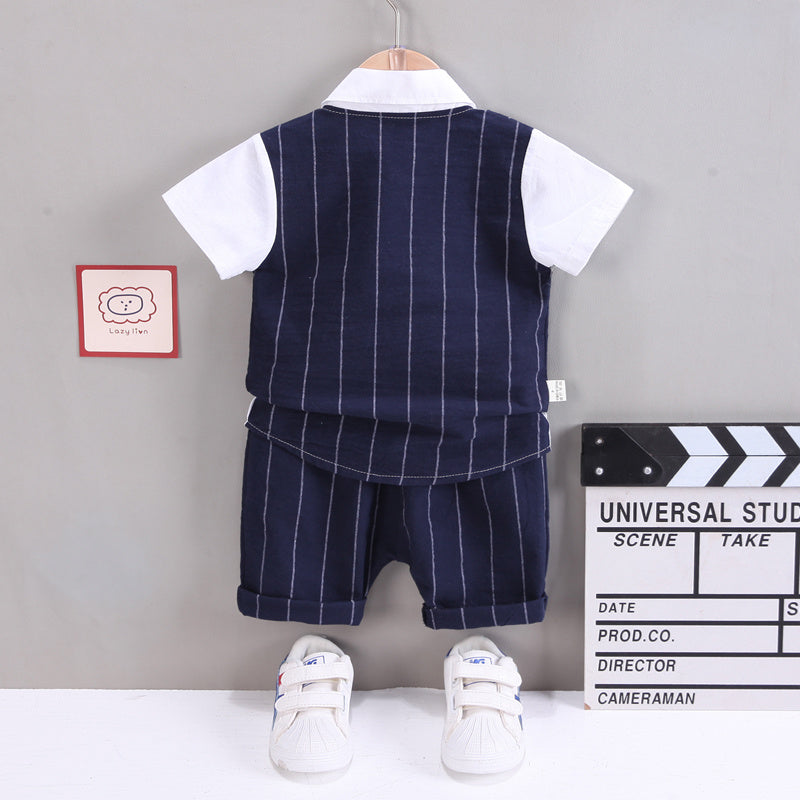Boys Occasional Set with Attached Waistcoat and Bow