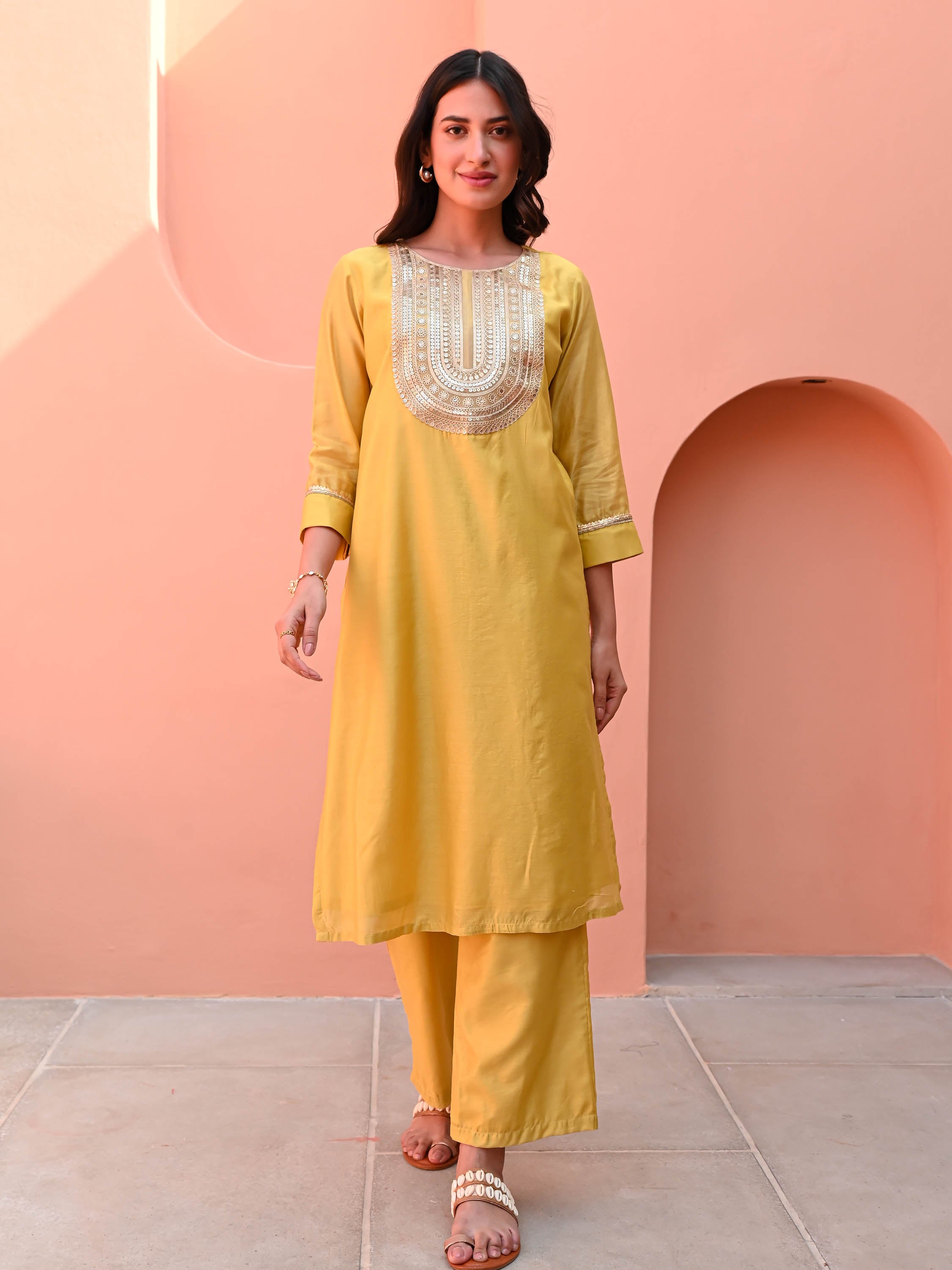 Golden Haze Kurta Set