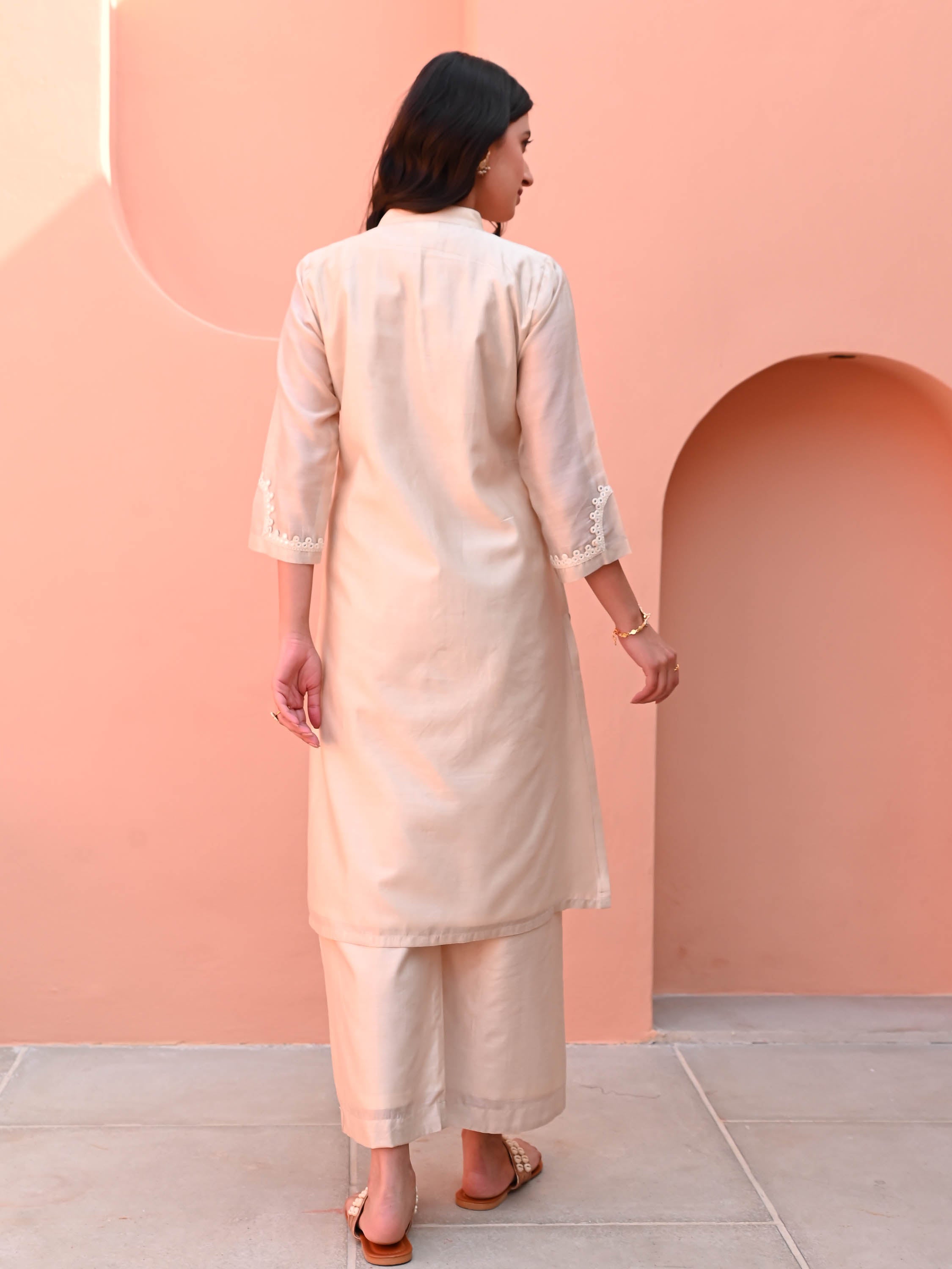 Vanilla Silk Kurta Set