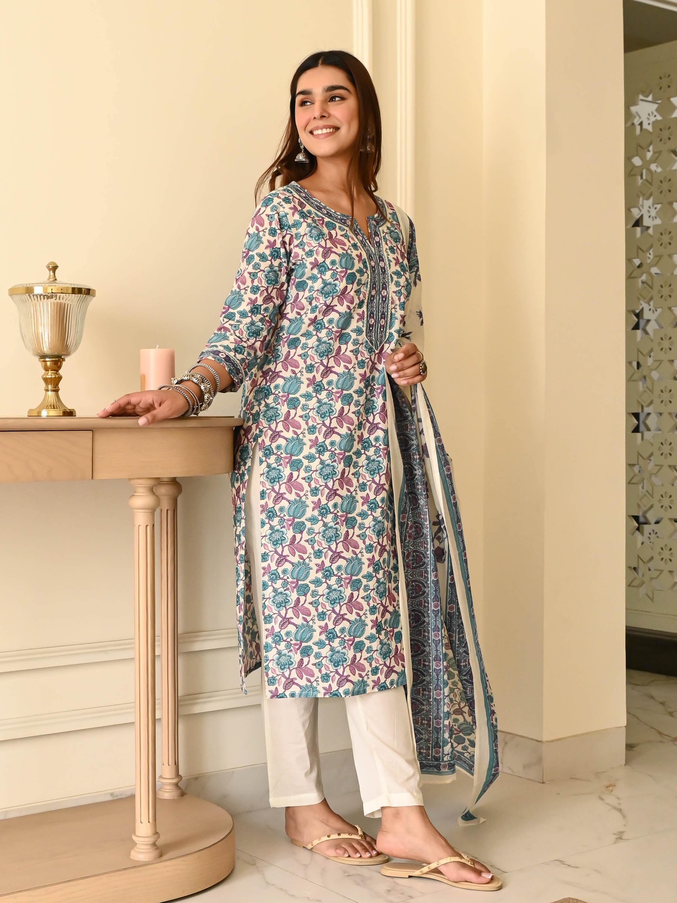 Bunaai Aarohi Cotton Suit Set