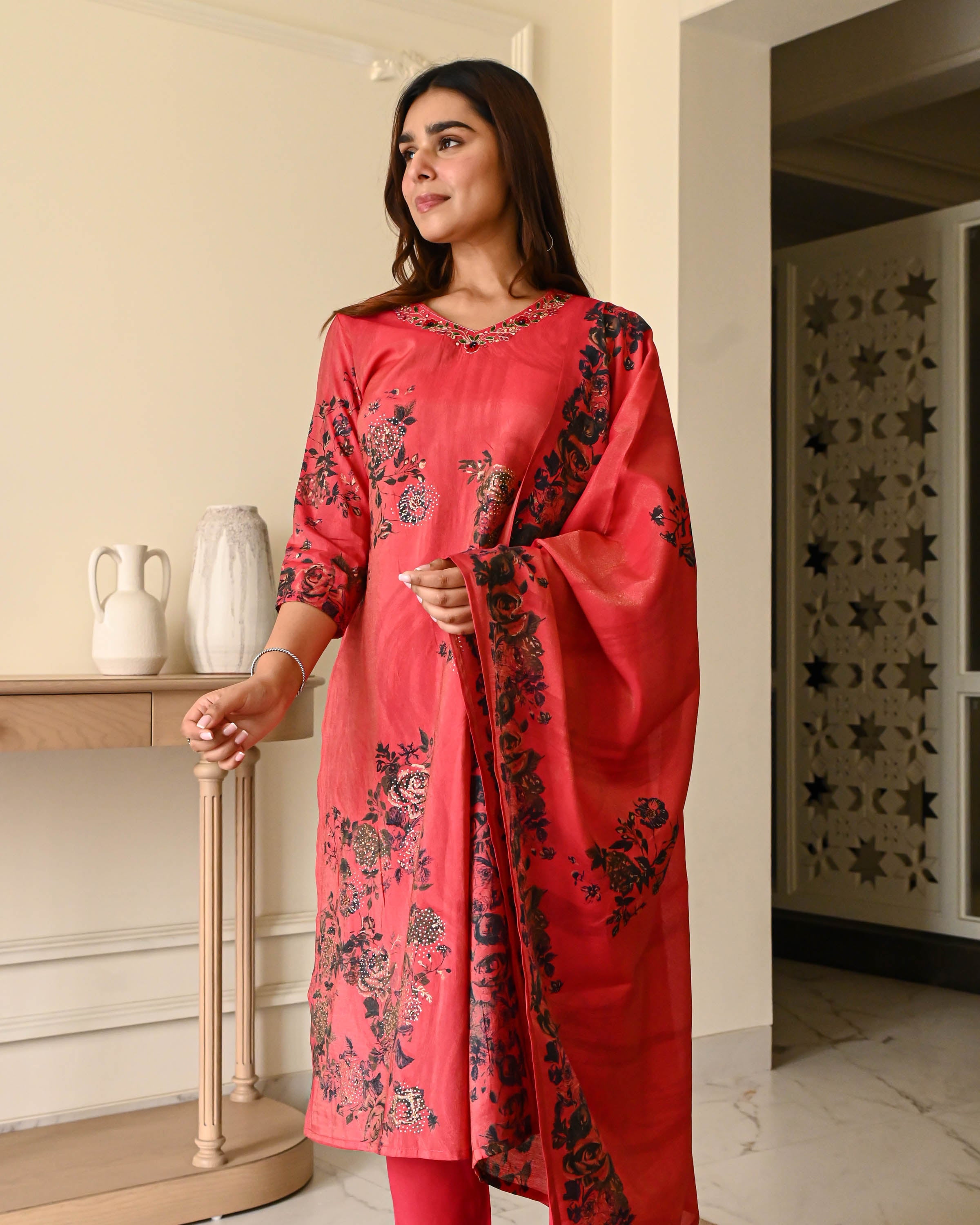 Bunaai Titli Cotton Suit Set