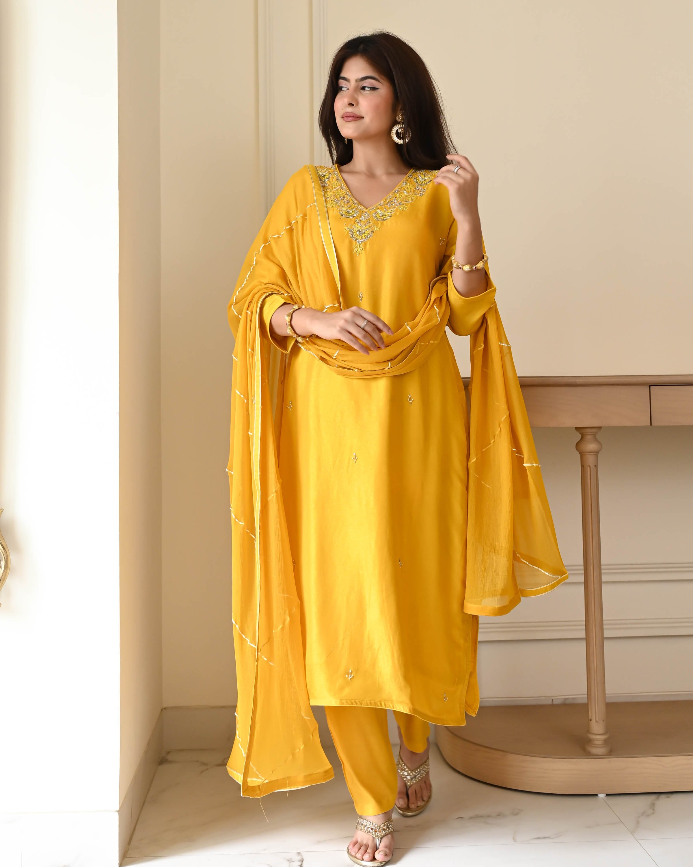 Tara Embroidered Suit Set