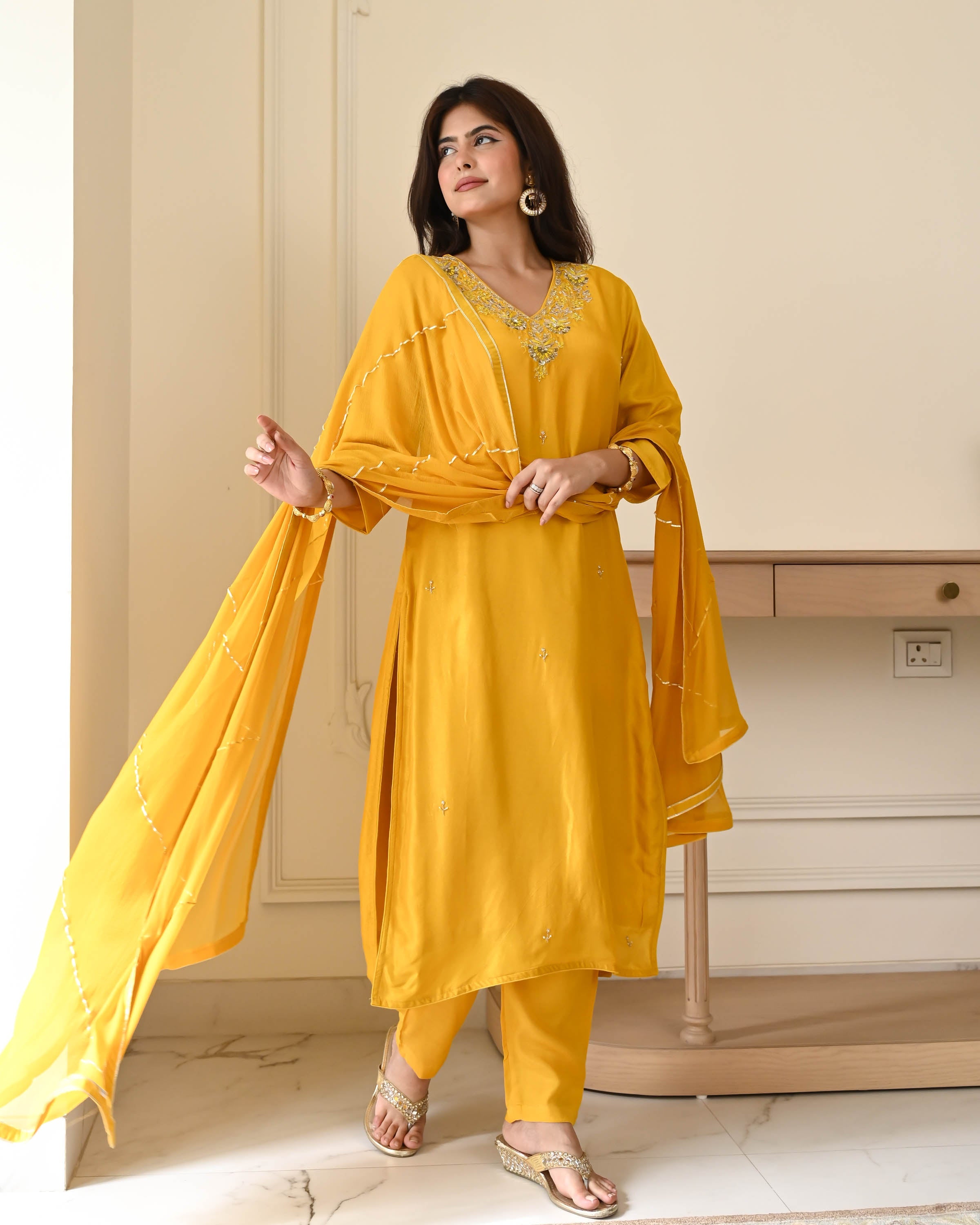 Tara Embroidered Suit Set