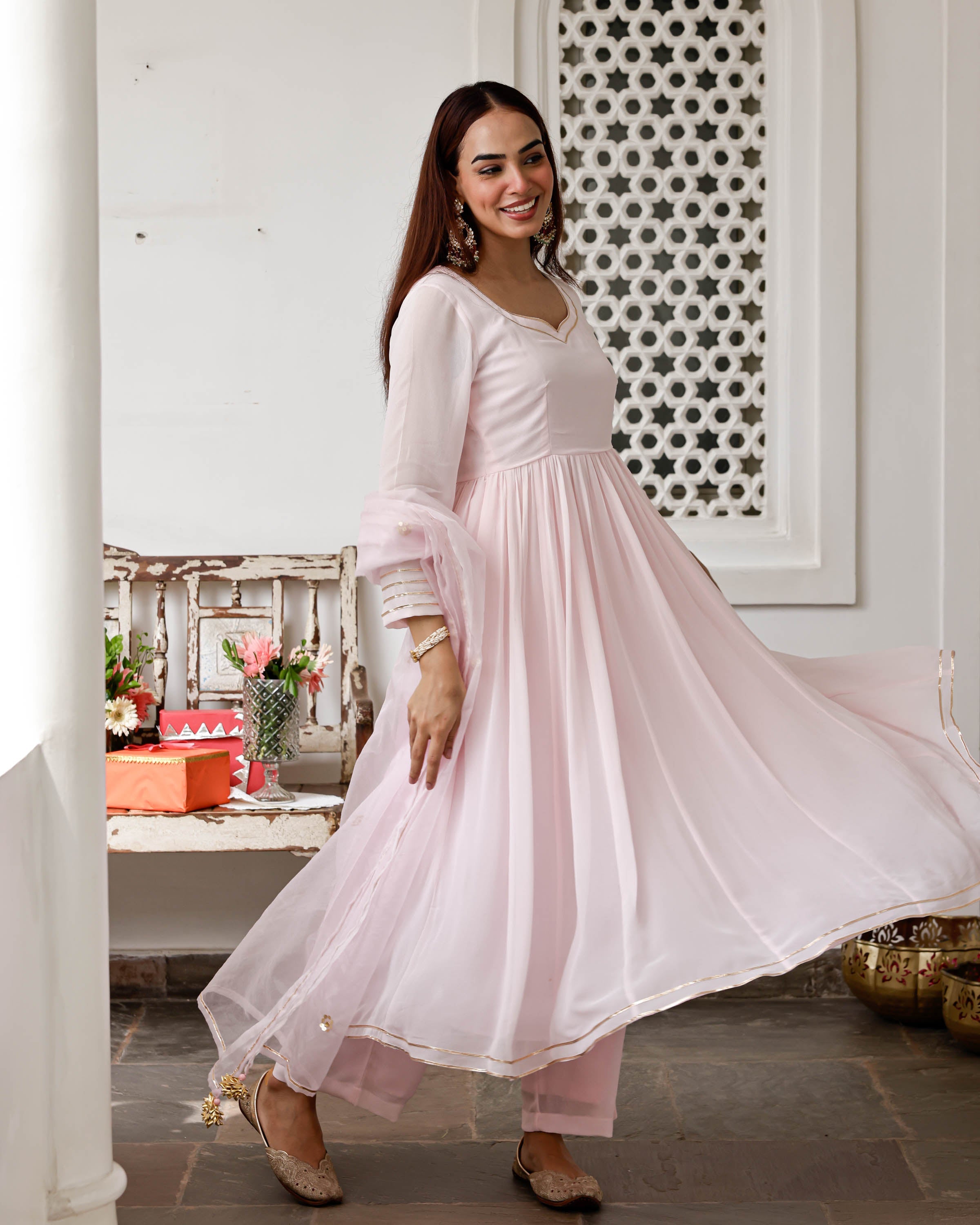 Mogra Pink Suit Set