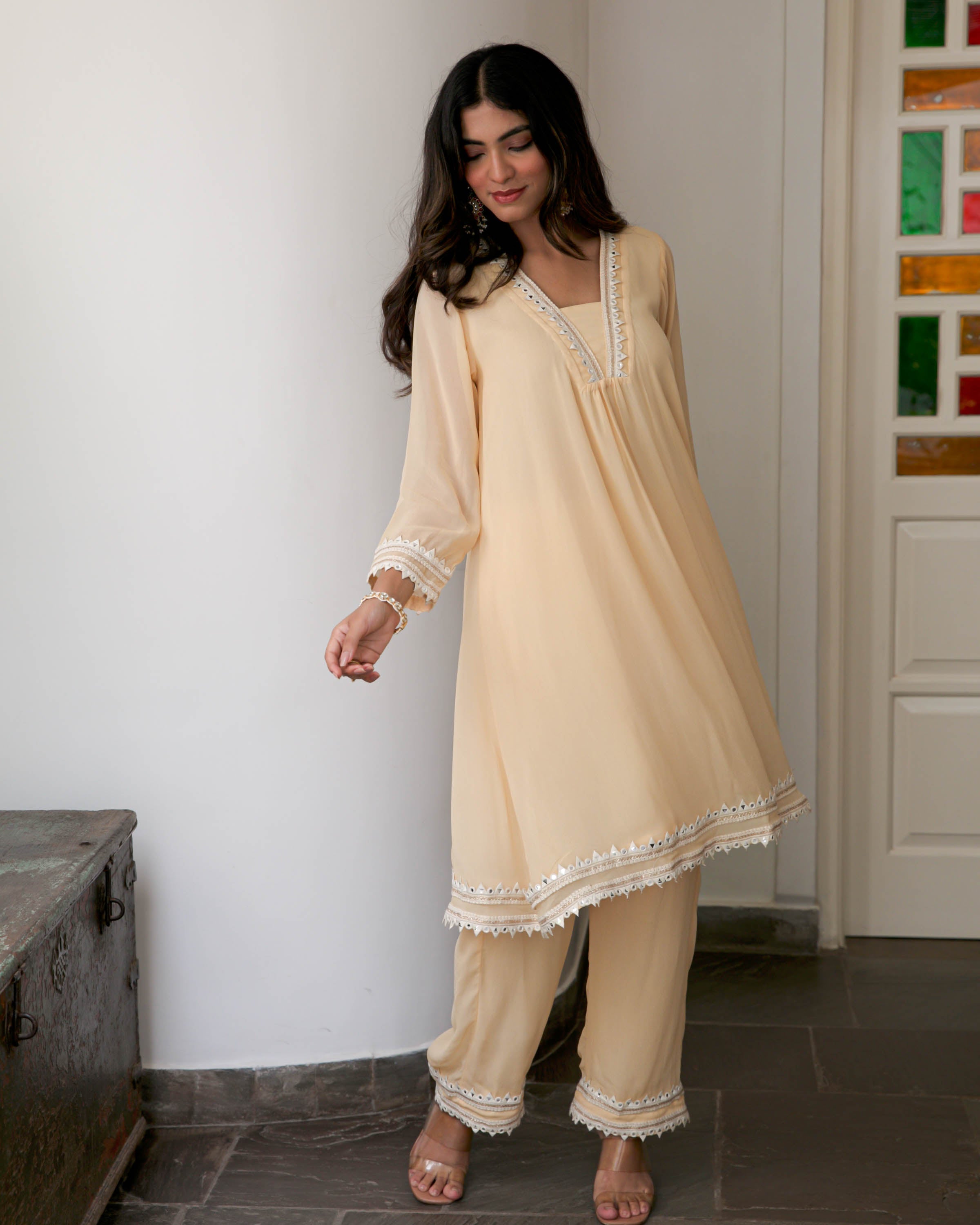 Offwhite Kurta Pants