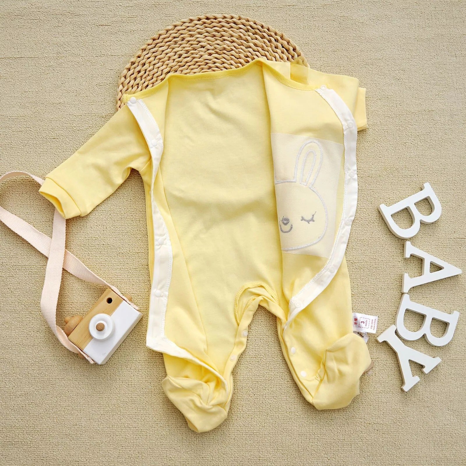 Bunny Love Baby Girls Romper