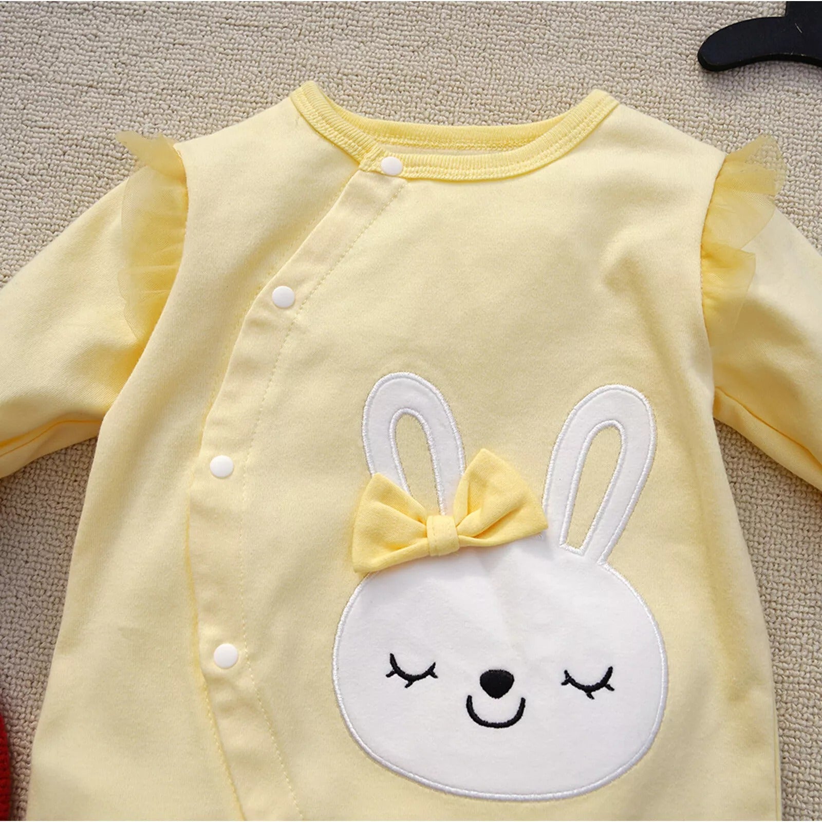 Bunny Love Baby Girls Romper