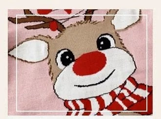 Charming Girls Cozy Reindeer Sweater