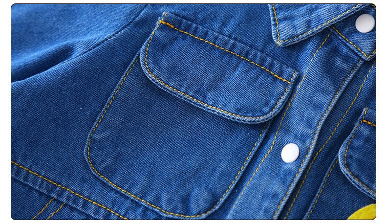 Classic Safari Baby Boys and Girls Denim Jumpsuit