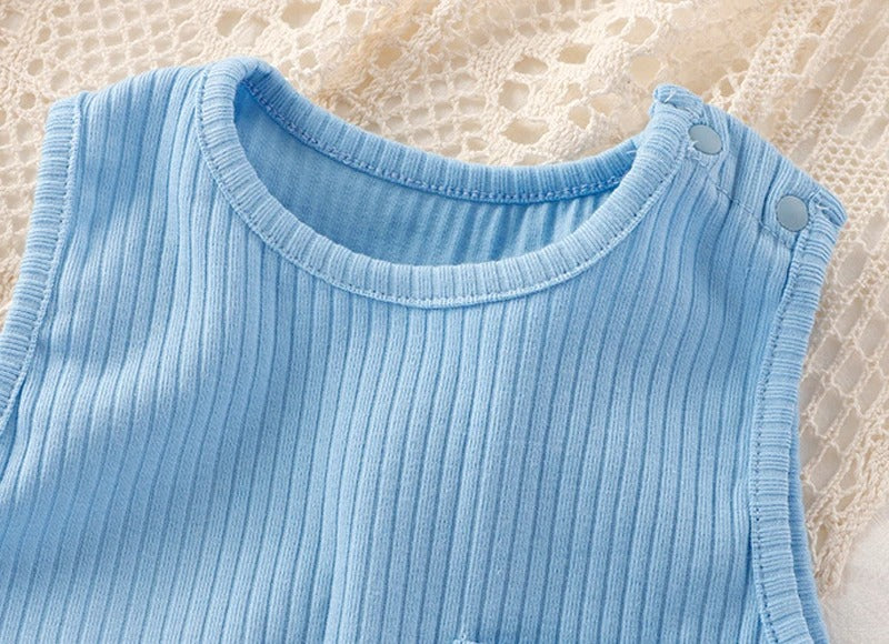 Comfy Blue Baby Boy and Girl Romper