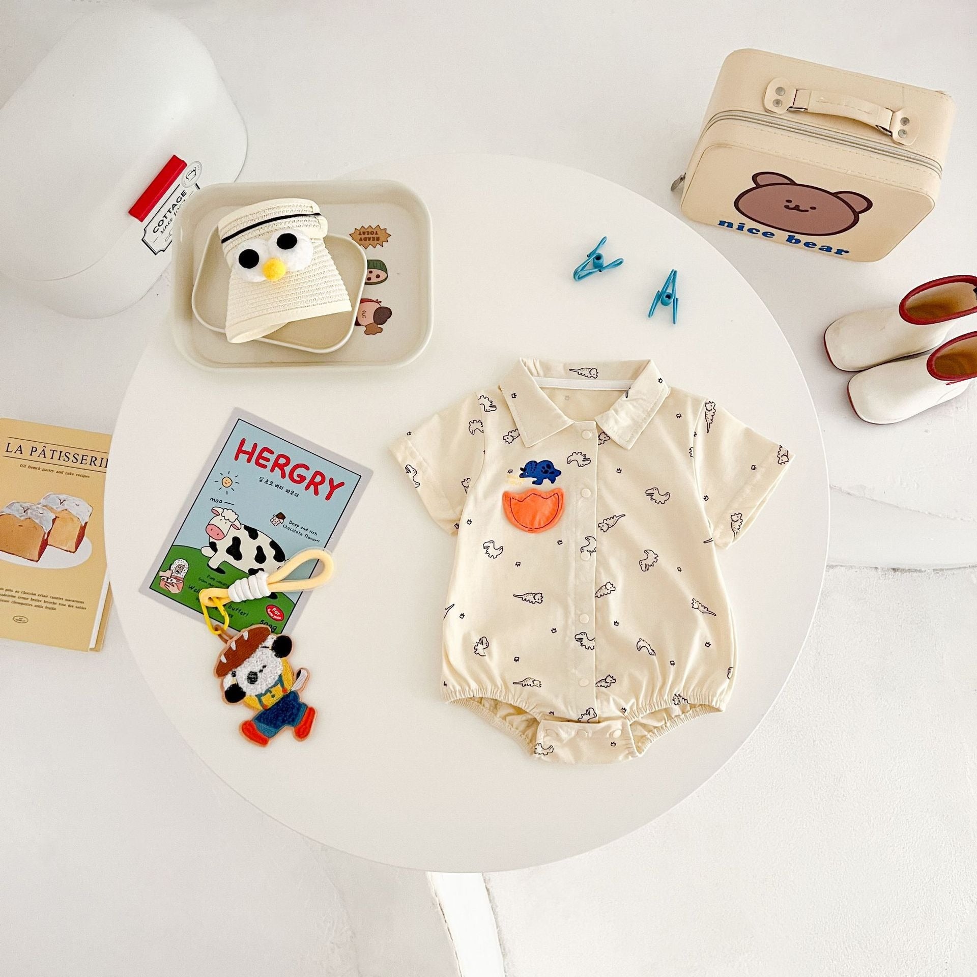 Comfy Dino Baby Boys Romper Shirt