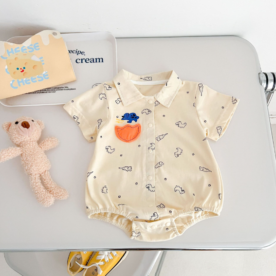 Comfy Dino Baby Boys Romper Shirt