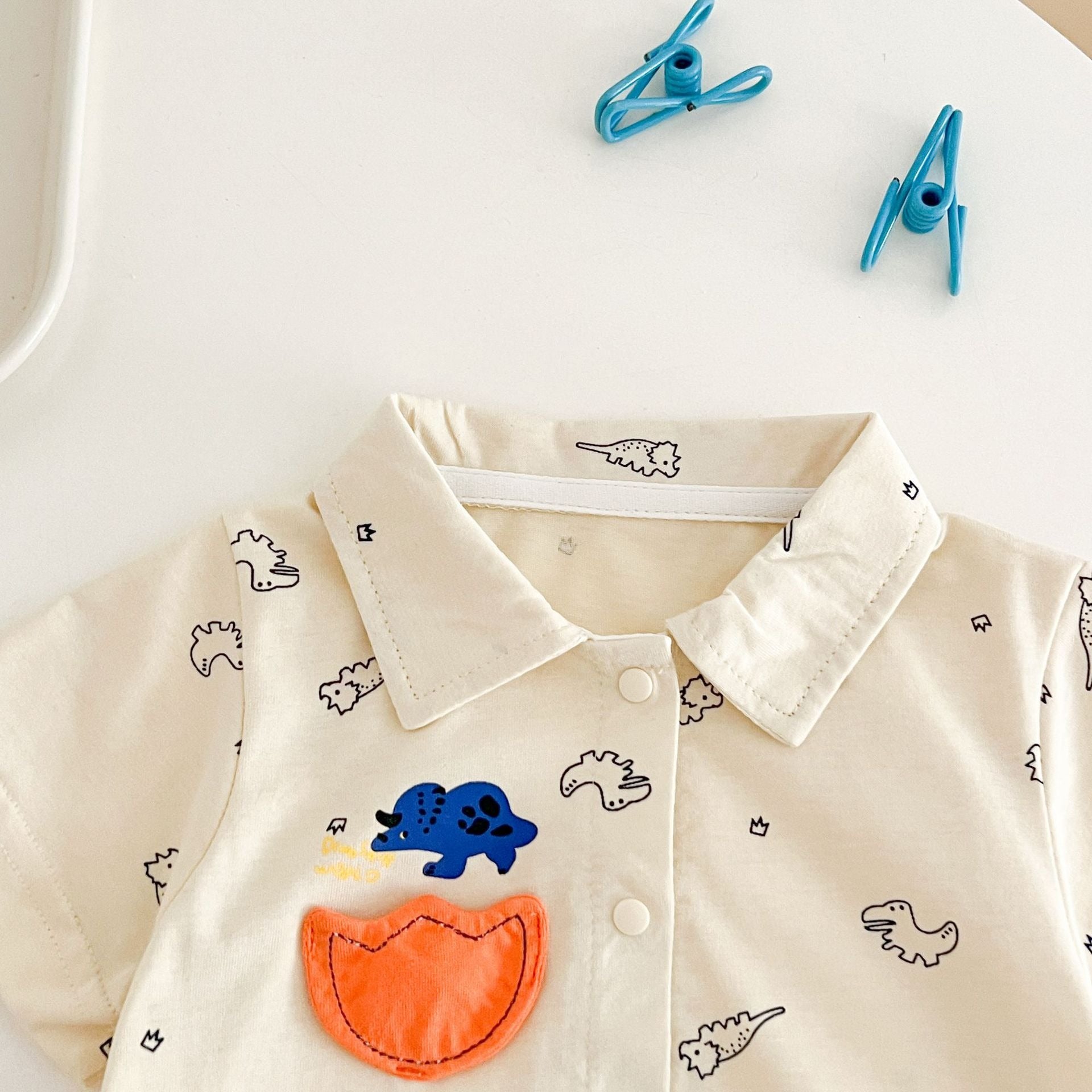 Comfy Dino Baby Boys Romper Shirt